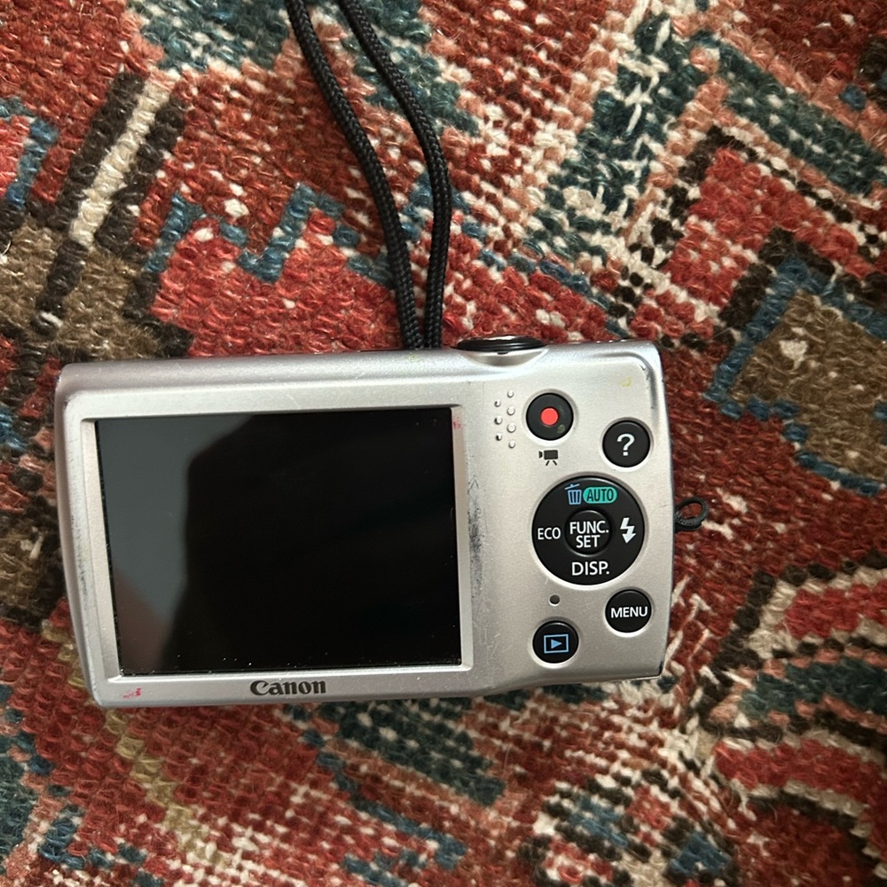 Canon Silver Digital Camera with Black Accents